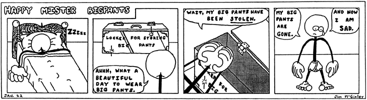 Bigpants loses his big pants.